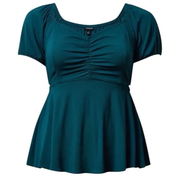 torrid Tops - TORRID Babydoll‎ Rayon Slub With Side Cutouts Top NWT